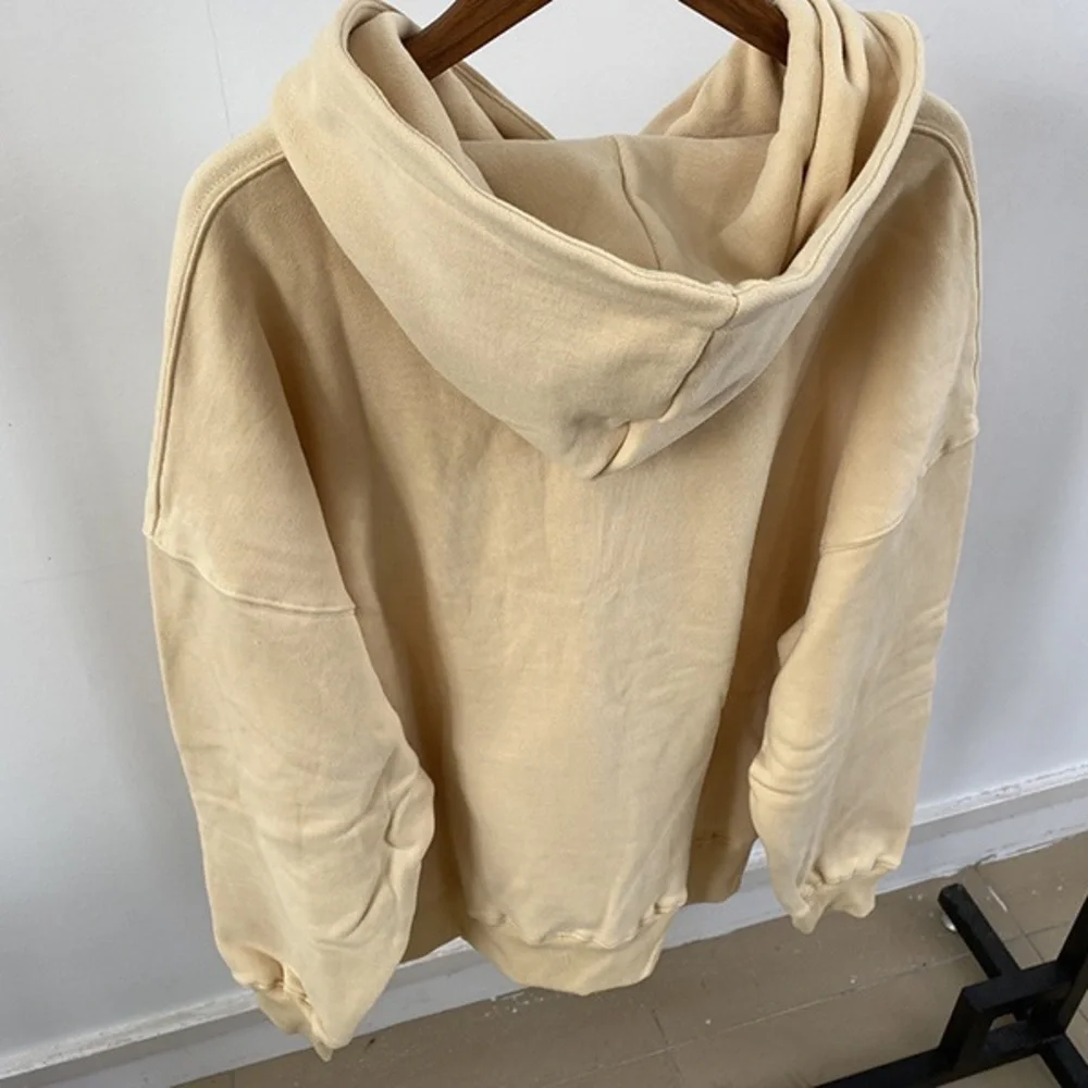 Anine Bing Cream Hoodie with Black Logo - Picture 4 of 7